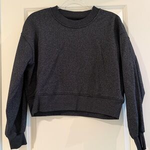 Lululemon Black Cropped Glitter Sweatshirt
